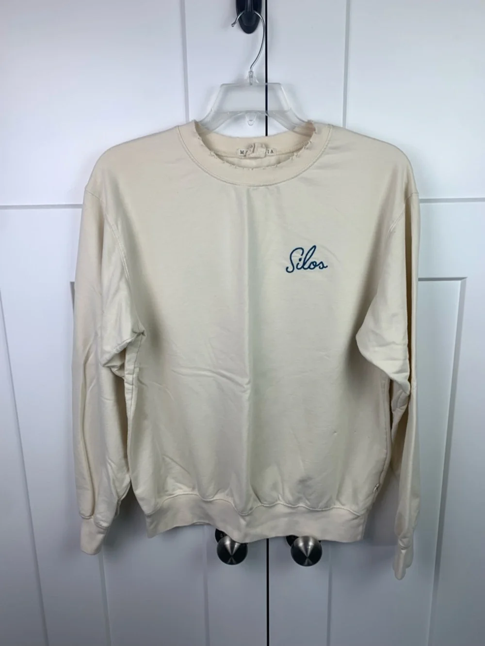 Magnolia Johanna Gaines Womens MEDIUM Crew Neck SILOS Sweatshirt IVORY - Picture 2 of 6